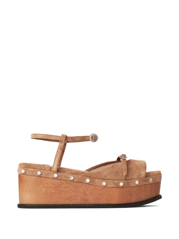 Jimmy Choo Kata 60 Sandals in Brown