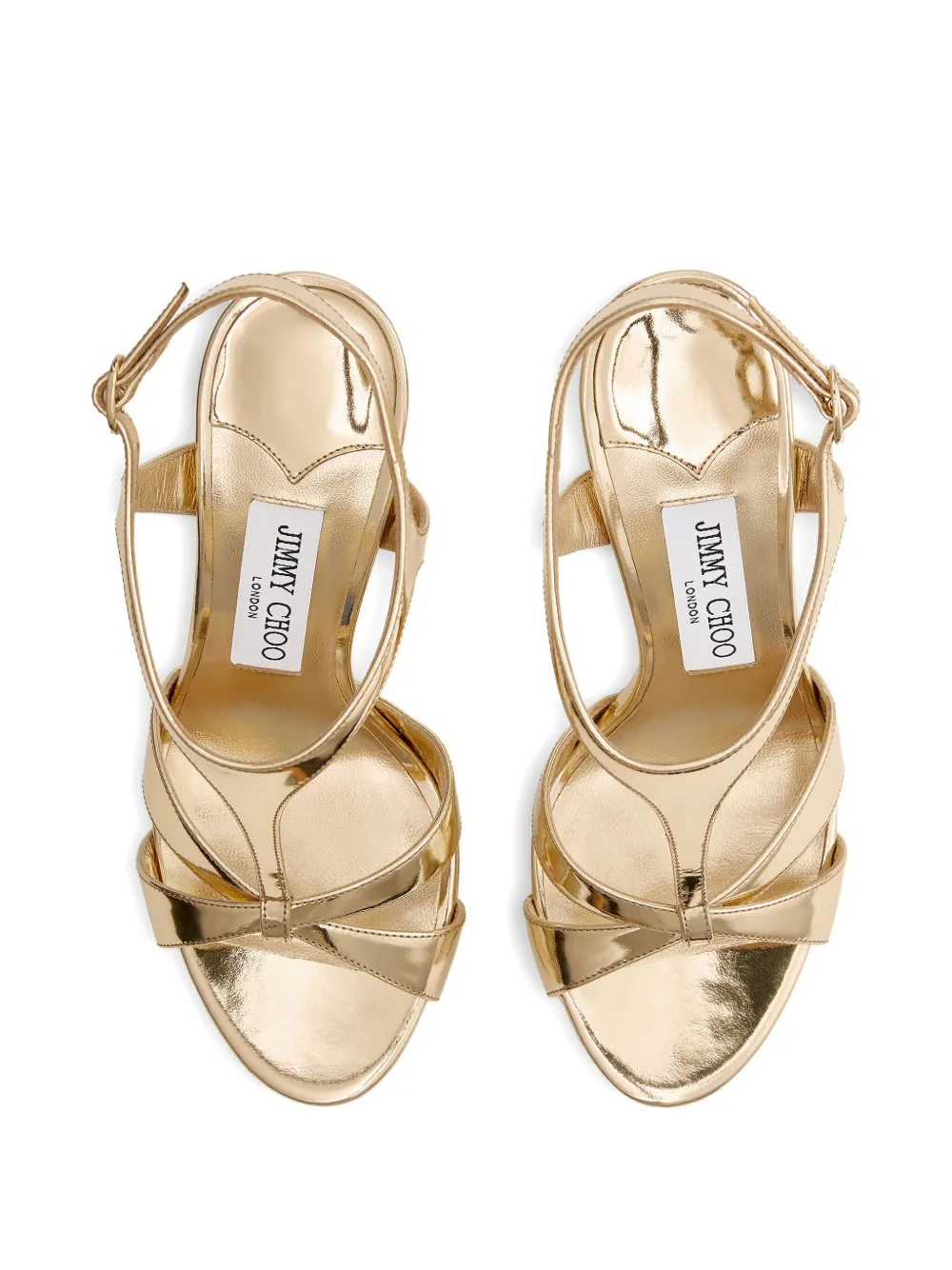 Jimmy Choo 120 mm Kesia sandalen met plateauzool en hak Goud
