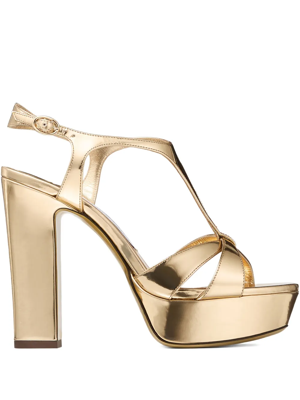 Jimmy Choo 120 mm Kesia sandalen met plateauzool en hak Goud