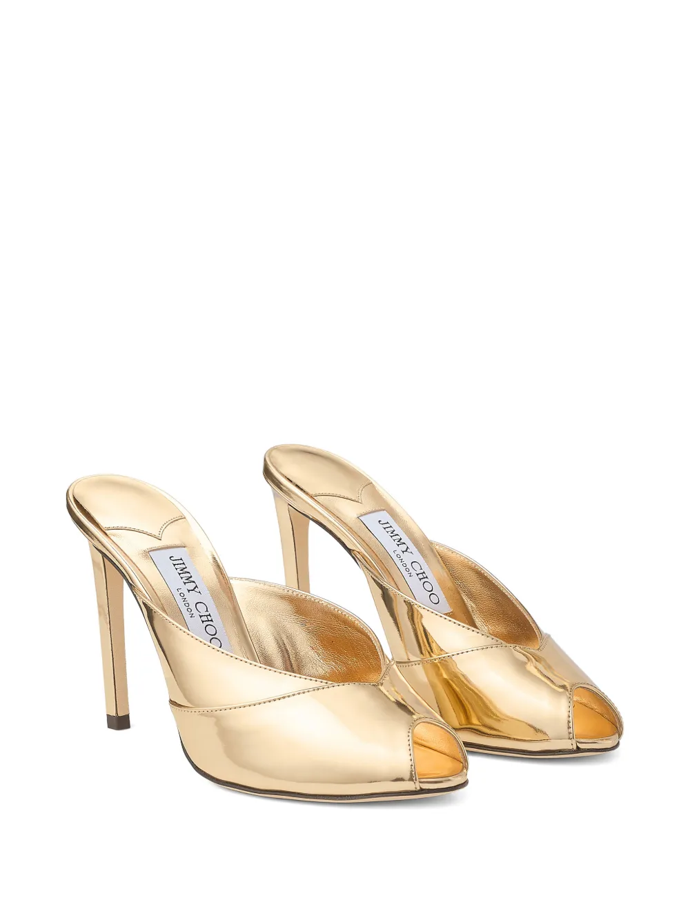 Jimmy Choo Brigitte peep-toe mules Goud