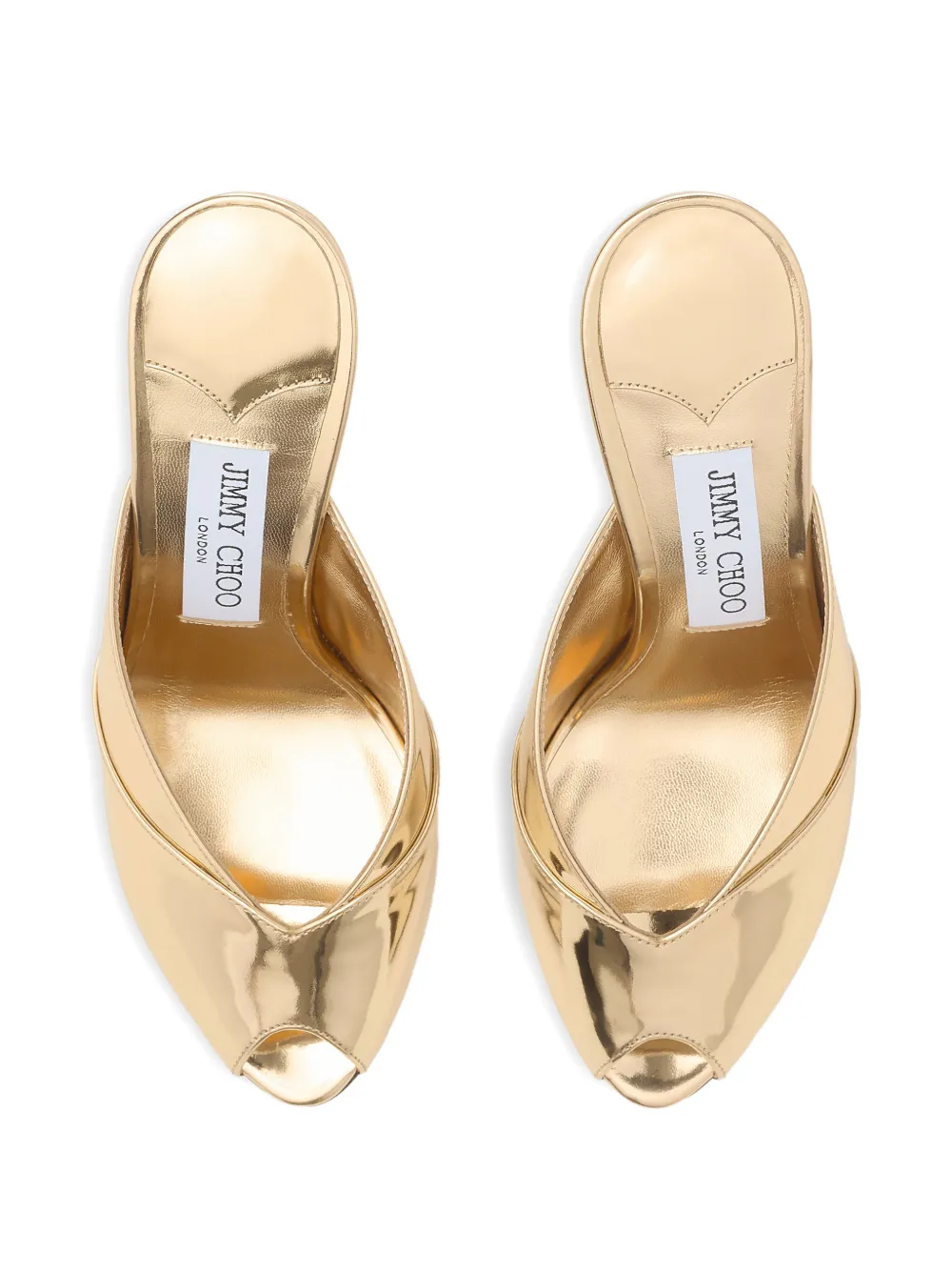 Jimmy Choo Brigitte peep-toe mules Goud