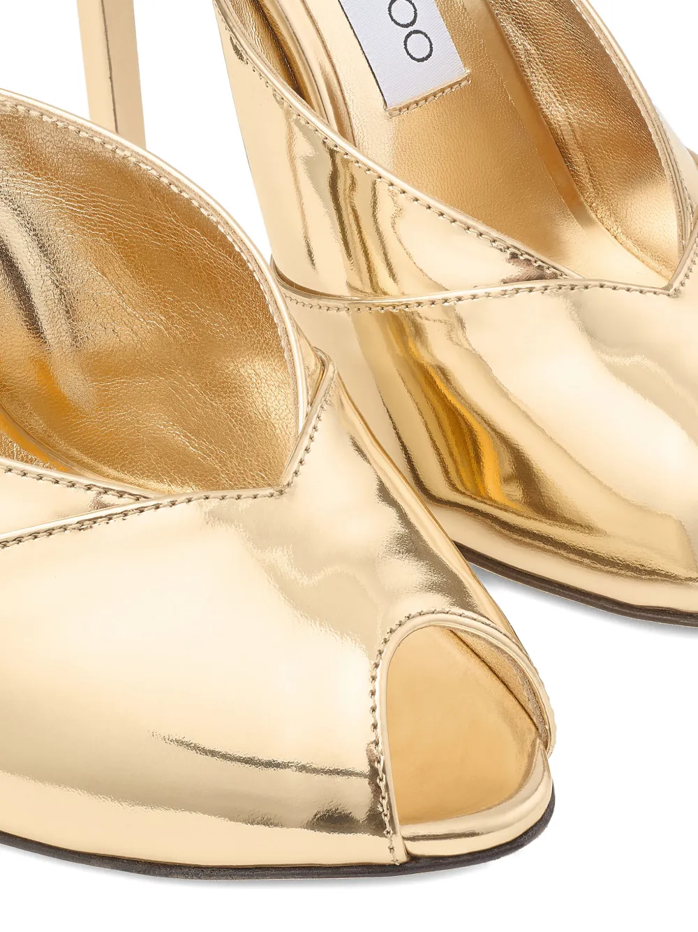 Jimmy Choo Brigitte peep-toe mules Goud