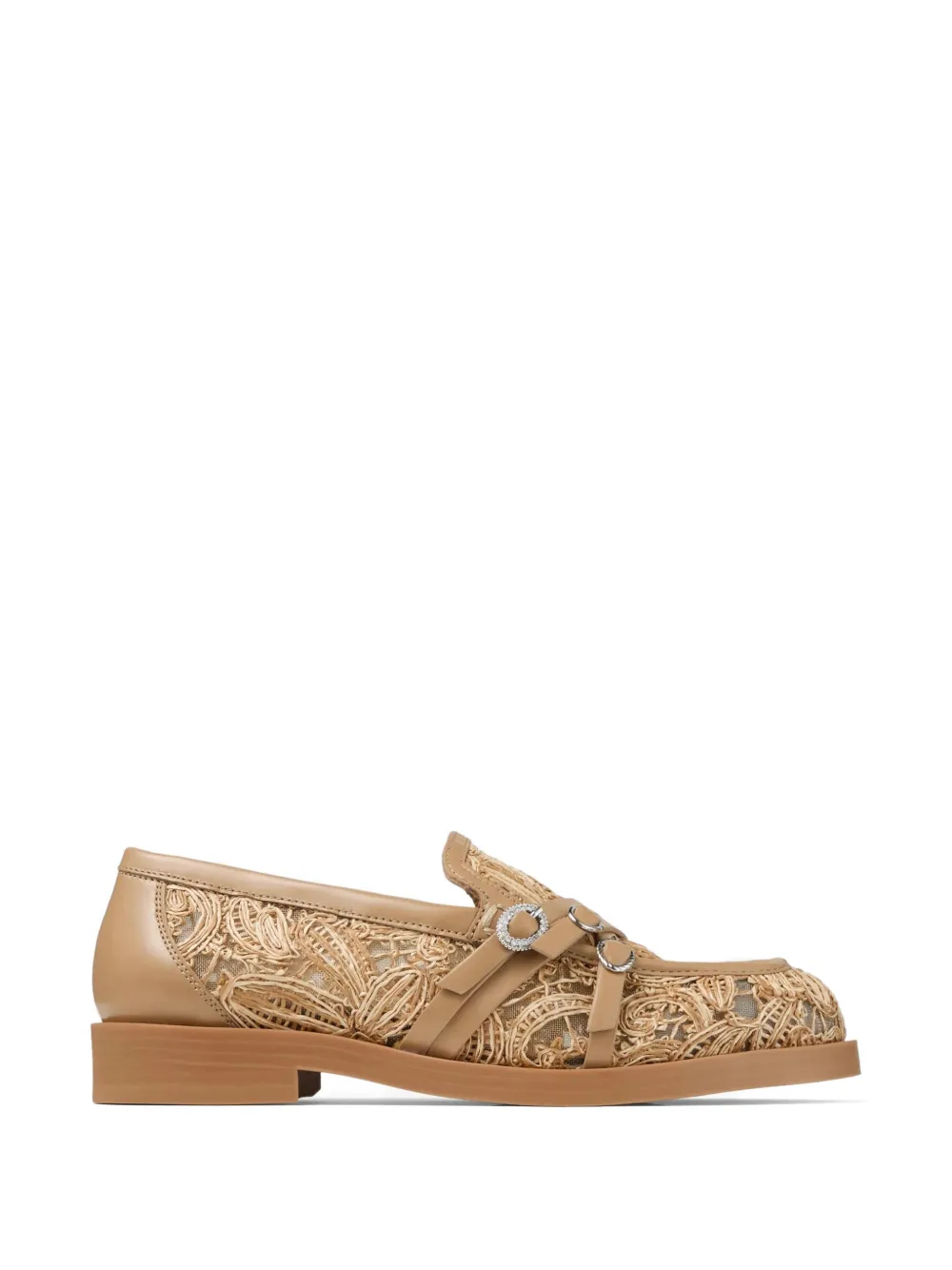 Jimmy Choo Loafer mit Schnallenriemen - Nude