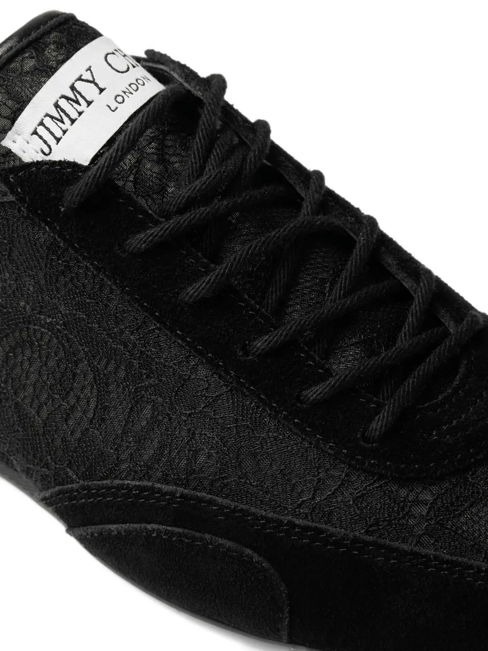 Jimmy Choo Sunny F Lace Sneakers In Black