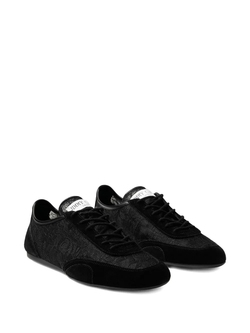 Jimmy Choo Sunny F Lace Sneakers In Black