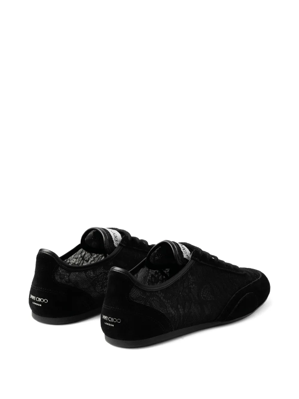 Jimmy Choo Sunny F Lace Sneakers In Black