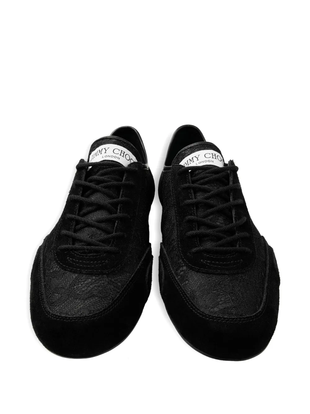 Jimmy Choo Sunny F Lace Sneakers In Black
