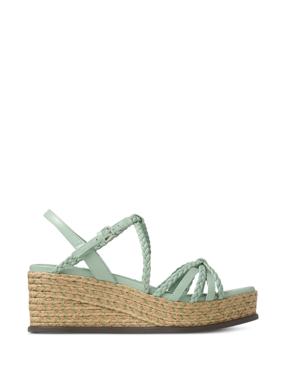 Jimmy Choo Nyra braided platform sandals - Green