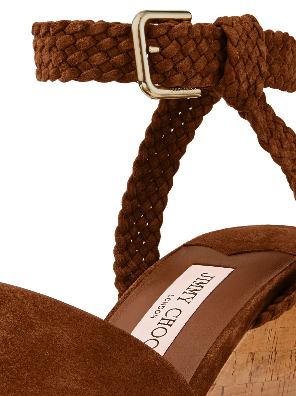Jimmy Choo Jori sandalen met gevlochten bandje Bruin