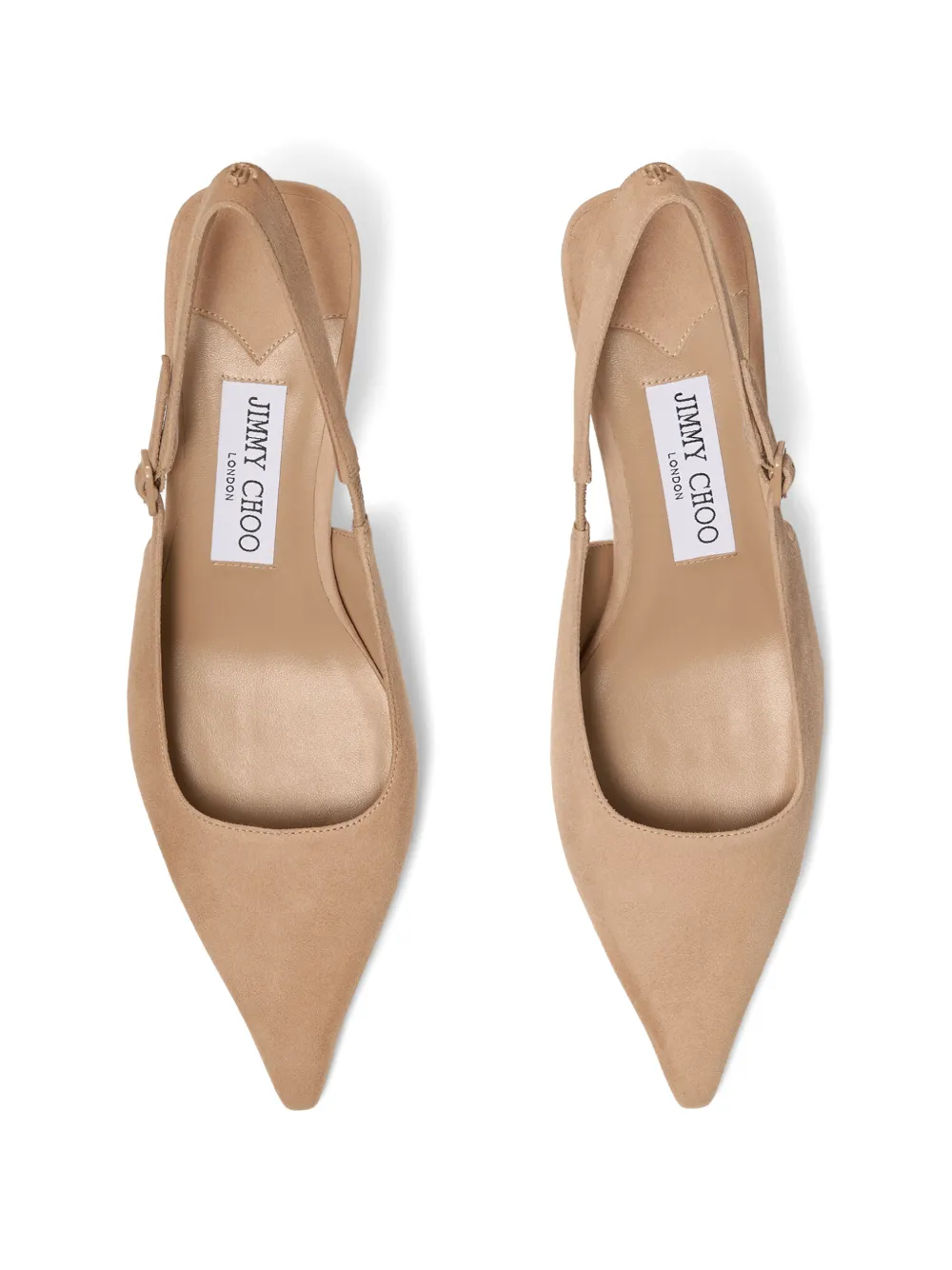 Jimmy Choo Amel pointed slingback pumps Beige