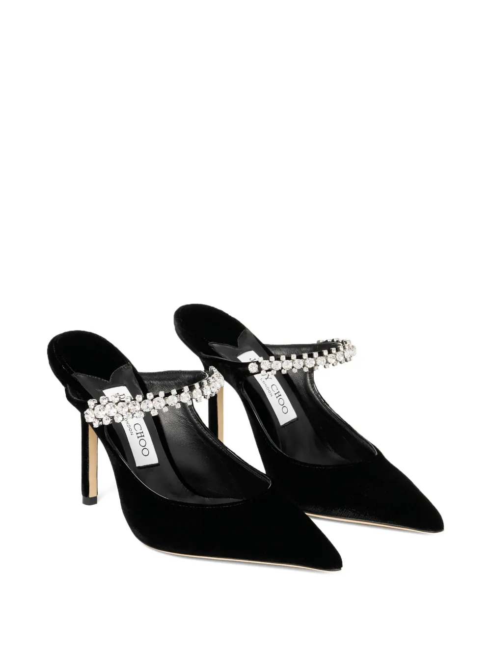 Jimmy Choo 100mm crystal-embellished heeled mules | Heeled Mules | Image 2