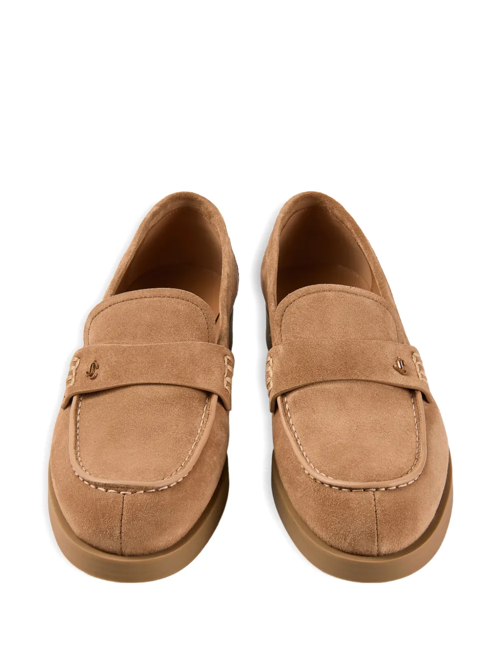 Jimmy Choo Ivy logo-detail loafers Bruin