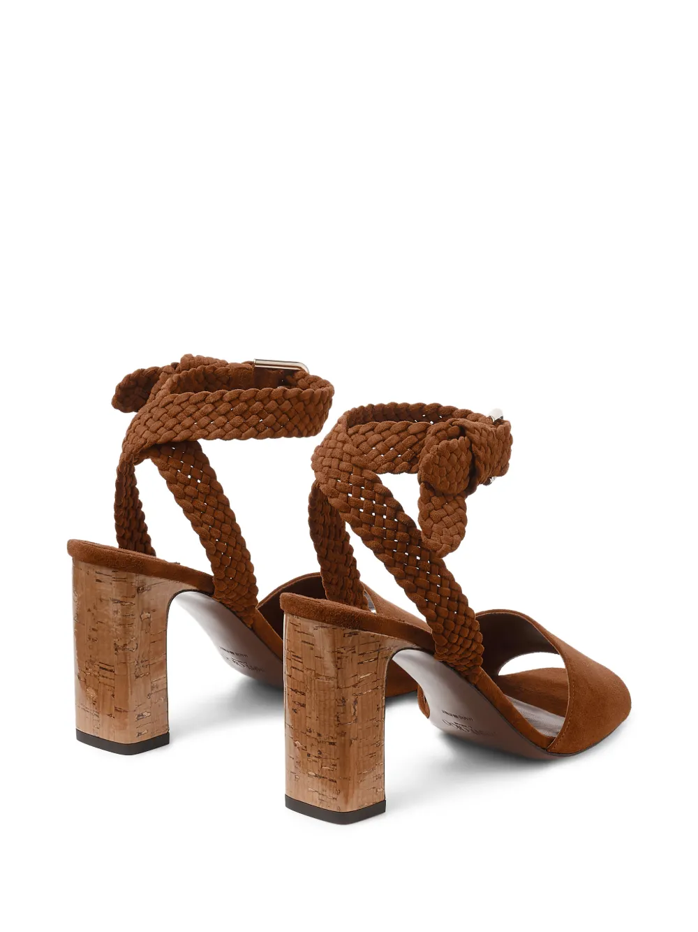 Jimmy Choo Rori gevlochten sandalen met hak Bruin