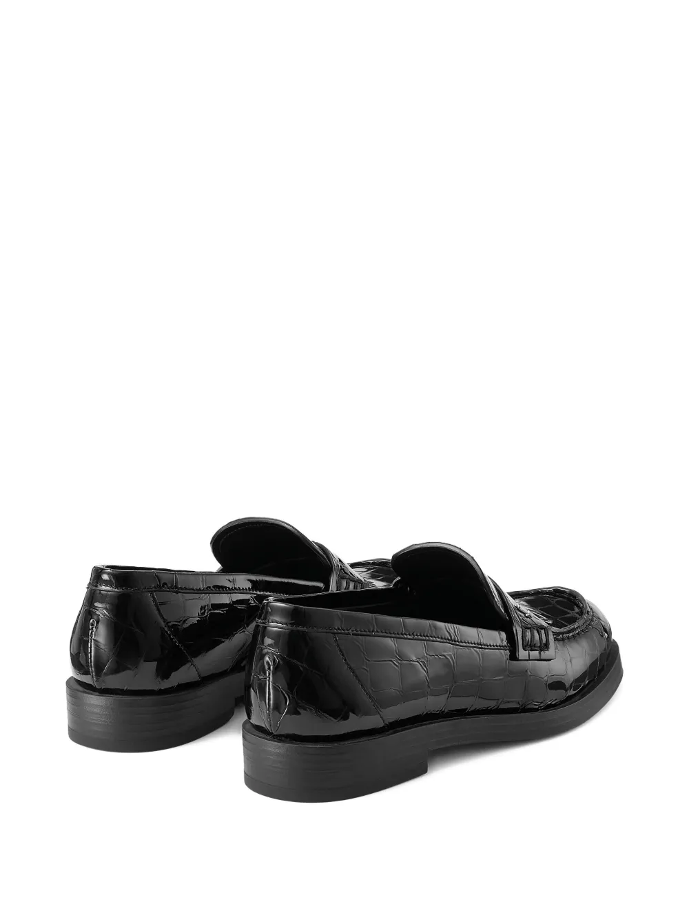 Jimmy Choo Ivy loafers met krokodillen-reliëf Zwart