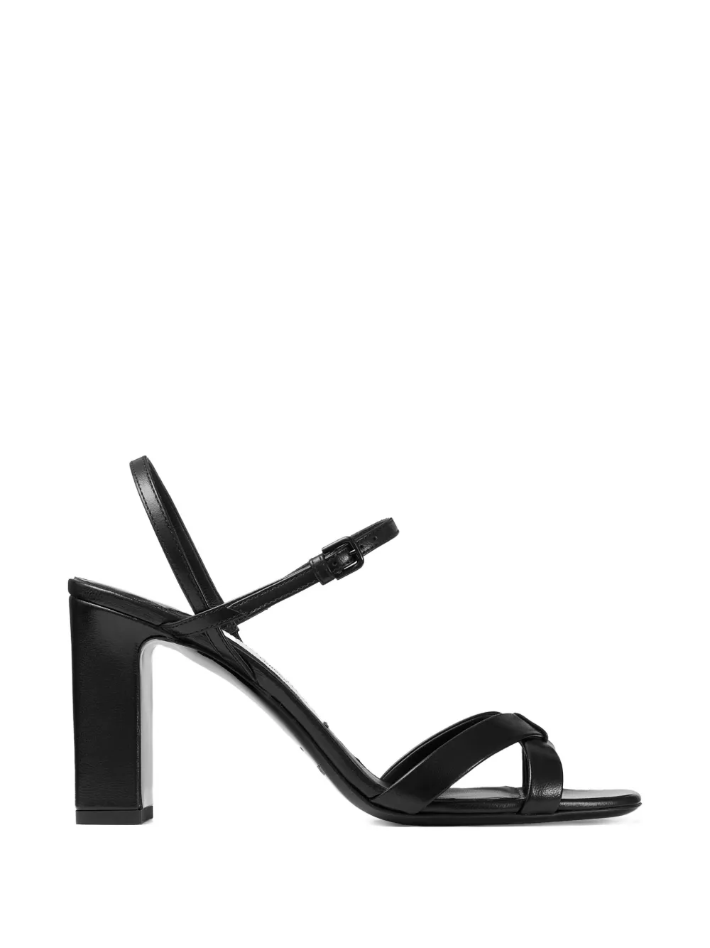 Jimmy Choo Elsy leren sandalen met gesp Zwart