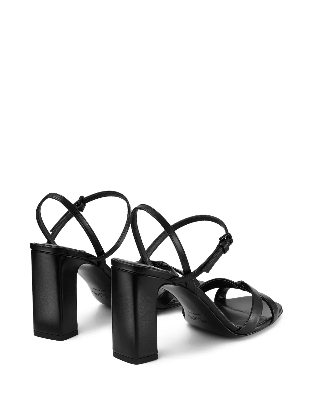 Jimmy Choo Elsy leren sandalen met gesp Zwart