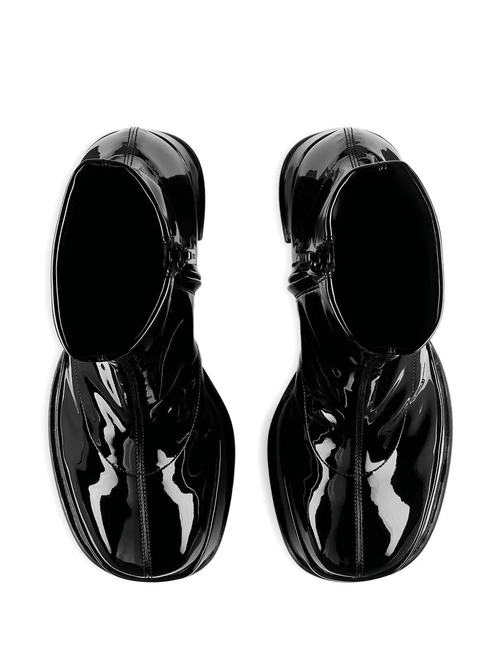 Jimmy Choo 100 mm Hadi enkellaarzen met blokhak en plateauzool Zwart