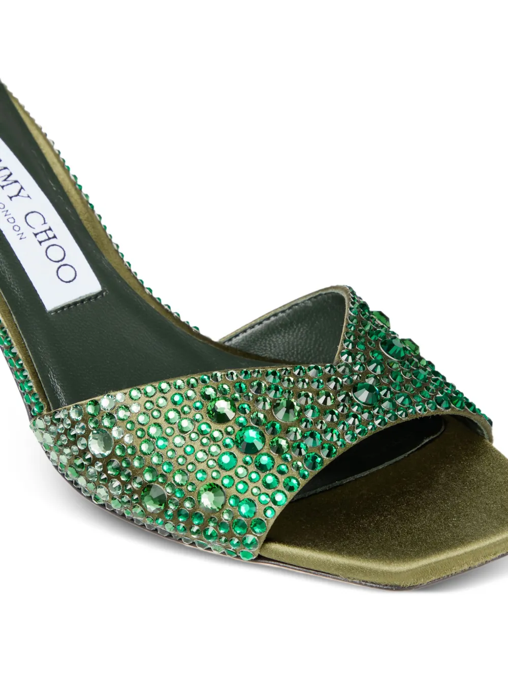 Jimmy Choo 70 mm sandalen met kristallen Groen