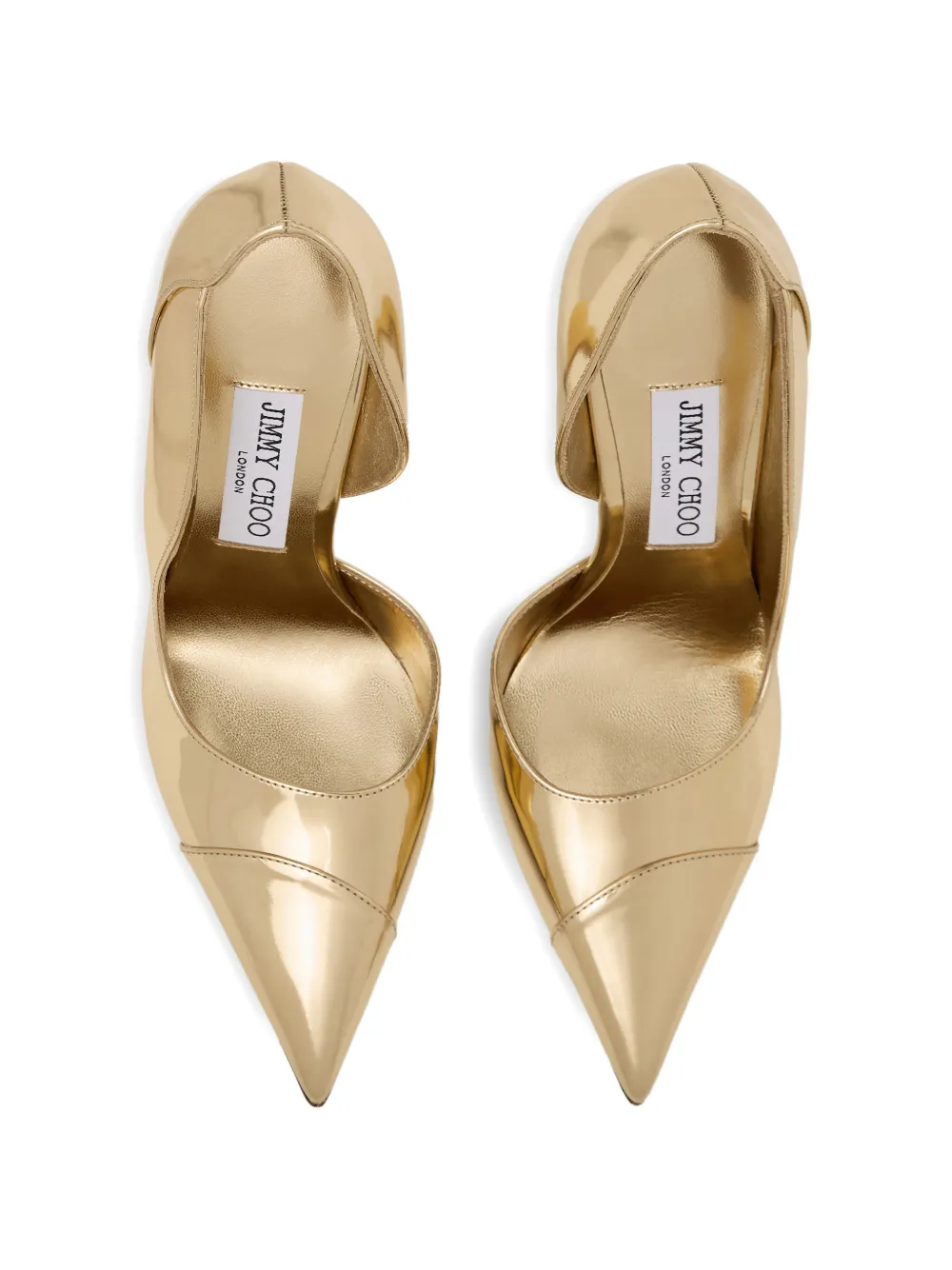 Jimmy Choo Brigitte pumps met puntige neus Goud