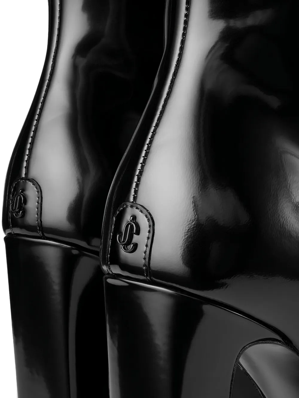 Jimmy Choo 120 mm Marene enkellaarzen met plateauzool Zwart