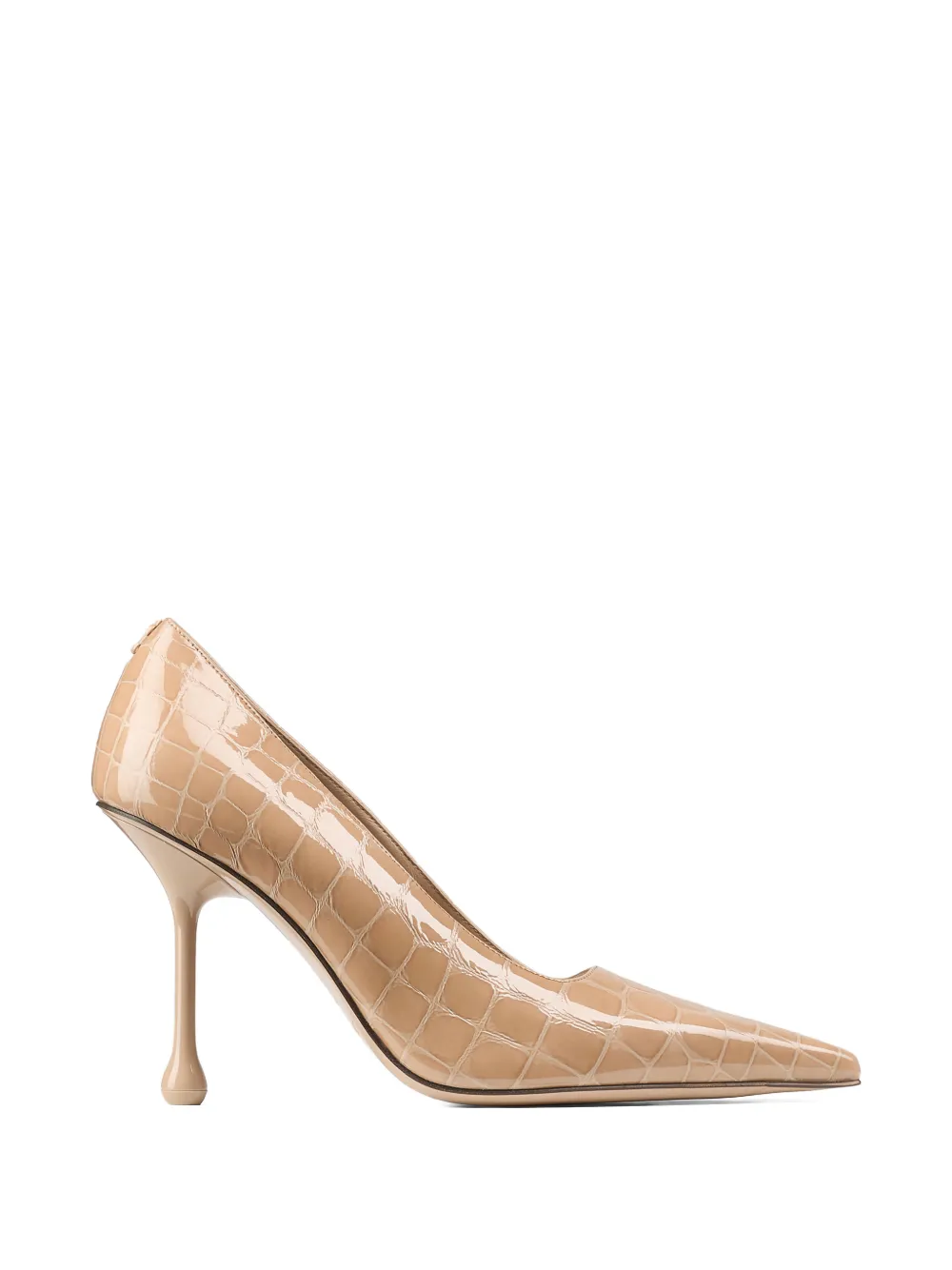 Jimmy Choo Ixia crocodile-effect pumps - Neutrals