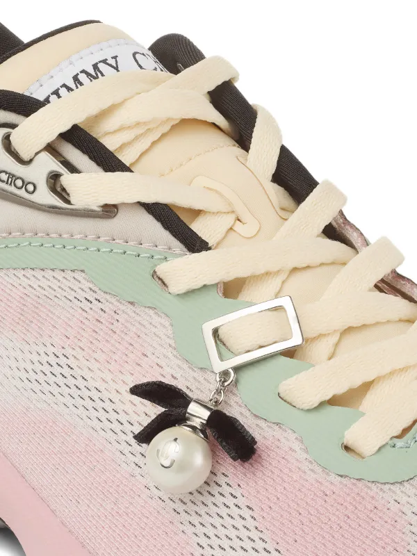 Jimmy Choo Diamond Run pearl-embellished Sneakers | Pink | FARFETCH