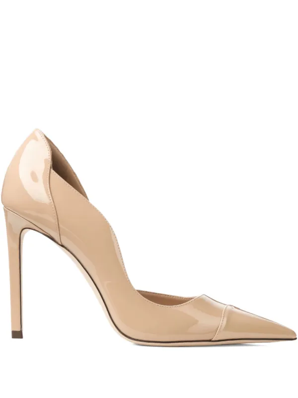 Jimmy Choo Brigitte 100 Pointed Pumps in Neutrals