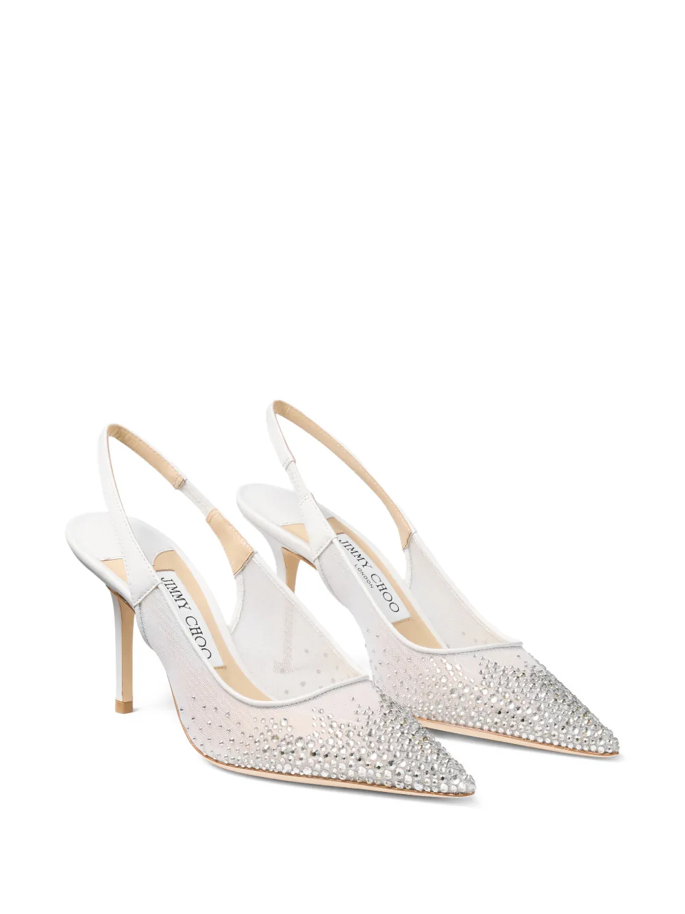 Jimmy Choo Love pumps verfraaid met kristallen Wit