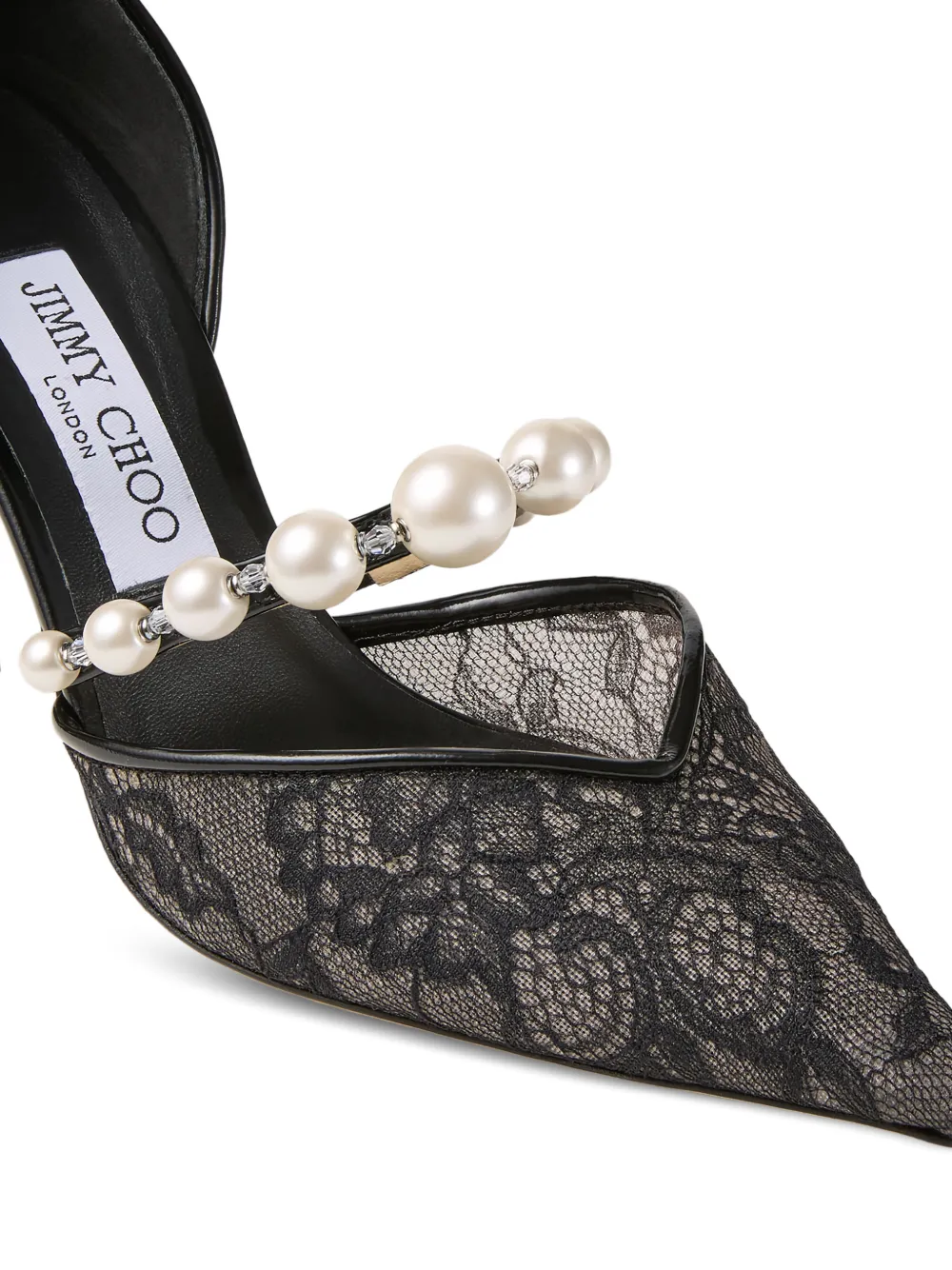 Jimmy Choo 85 mm Aurelie pumps met kant Zwart