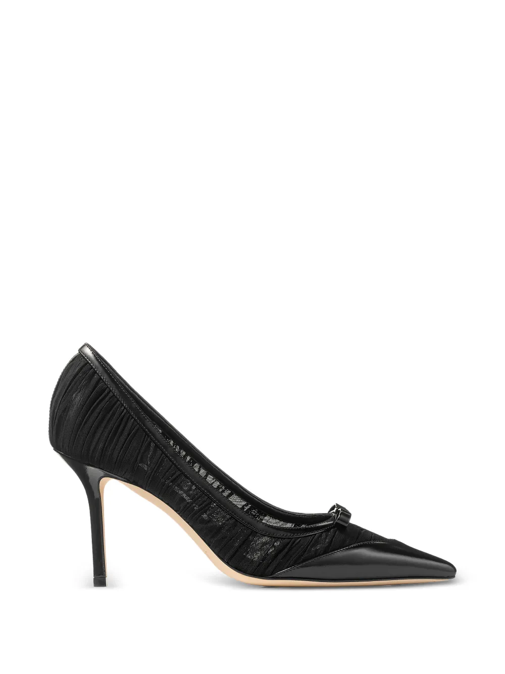 Jimmy Choo Love bow pointed leather pumps - Nero