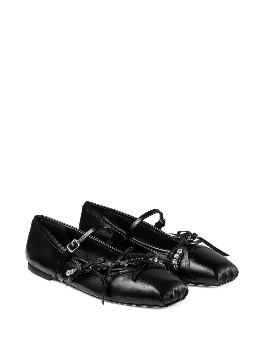 Jimmy Choo Ballerina's met vierkante neus - Zwart