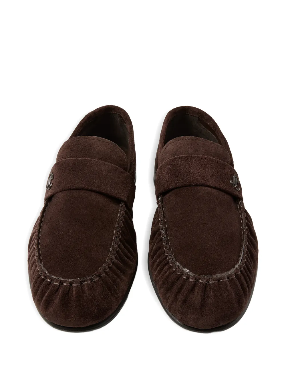 Jimmy Choo Ellis loafers met logodetail Bruin