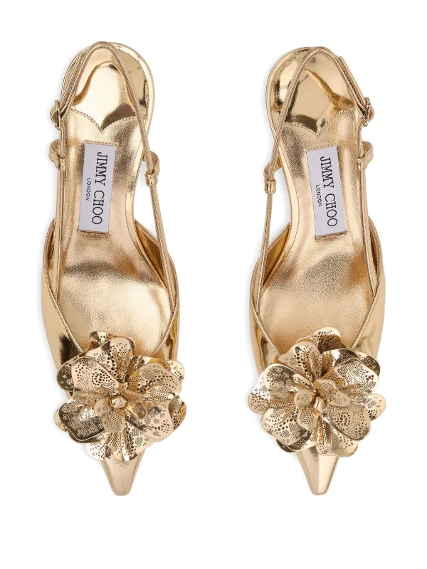 JIMMY CHOO ゴールド ストラップサンダル パンプス 商品の説明華やかな