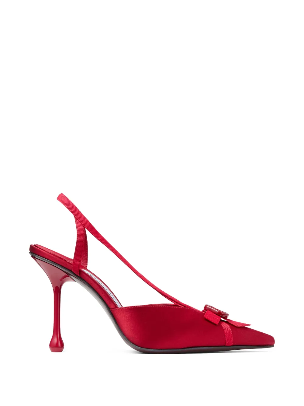 Jimmy Choo Faya bow-detail slingback pumps - Rosso