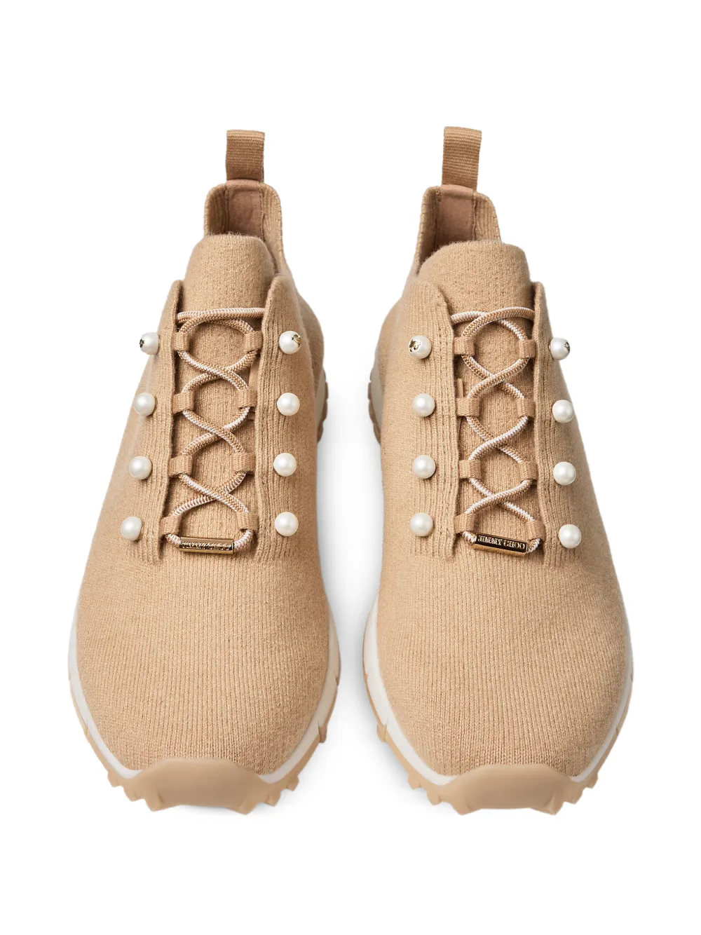 Veles pearl lace-up sneakers