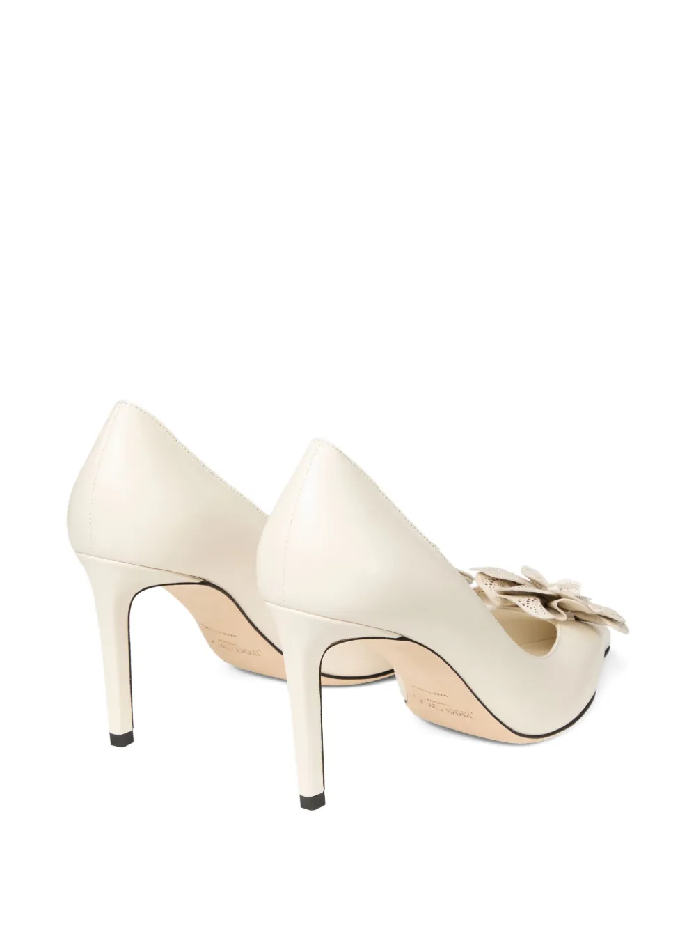 Jimmy Choo 85 mm Mimmi pumps met bloemapplicatie Beige