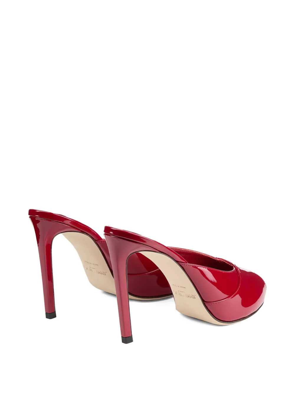 Jimmy Choo 100mm Brigitte Peep-toe Mules In Burgundy
