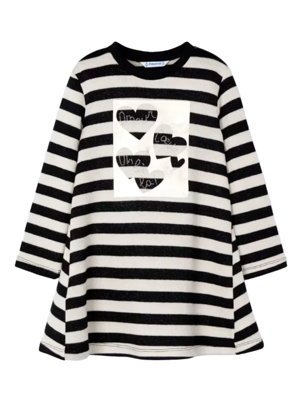 Mayoral long-sleevee midi dress - Nero