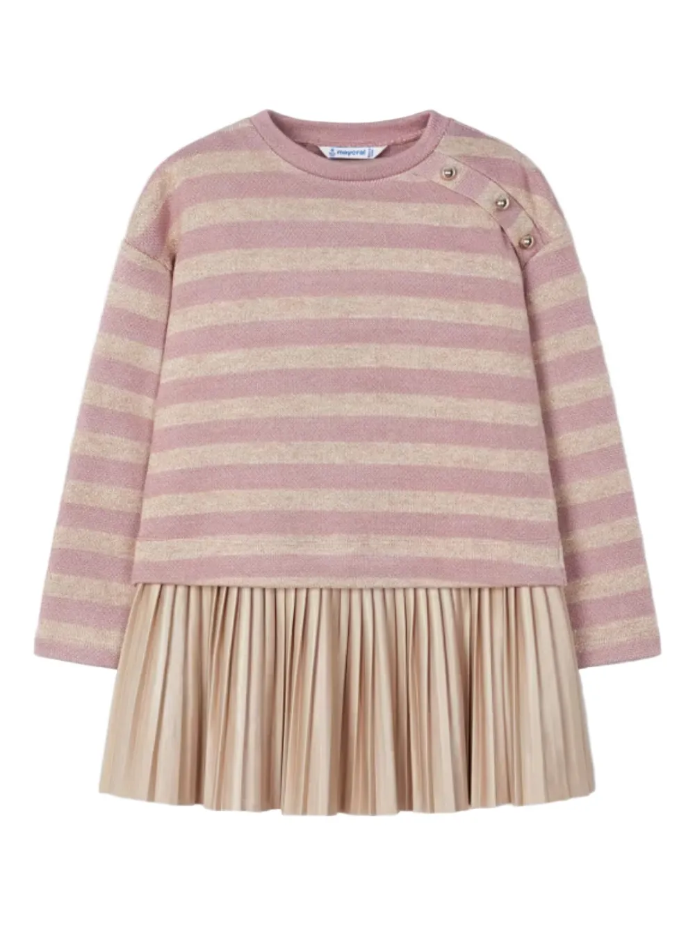 Mayoral Gestreept jurkset Beige