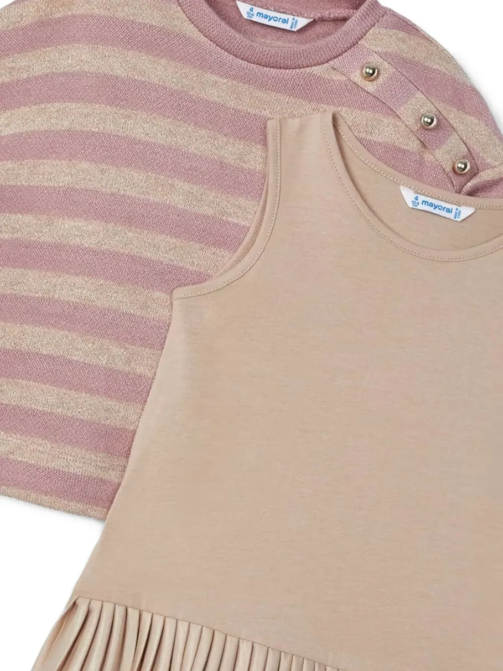 Mayoral Gestreept jurkset Beige