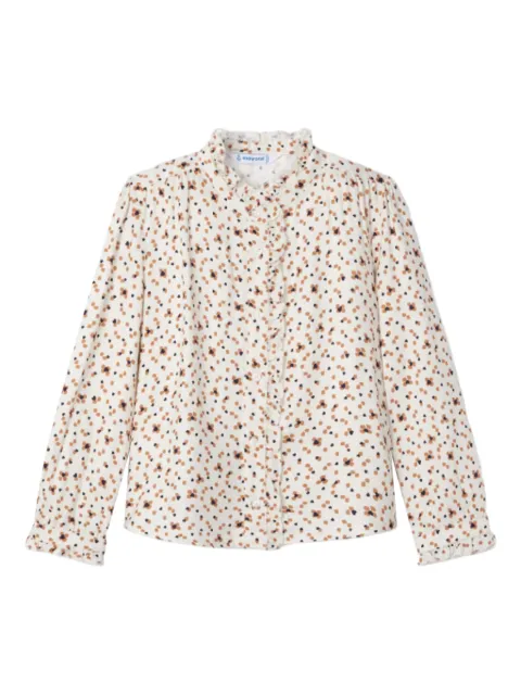 Mayoral blusa estampada con volantes