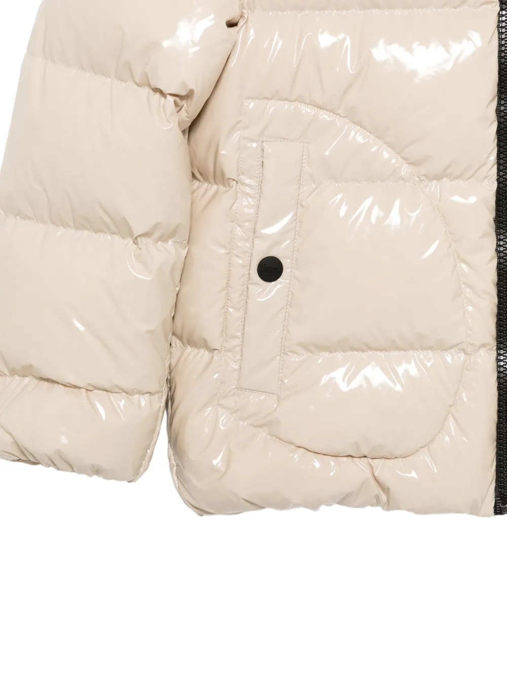 Herno Padded Hooded Jacket In Neutral