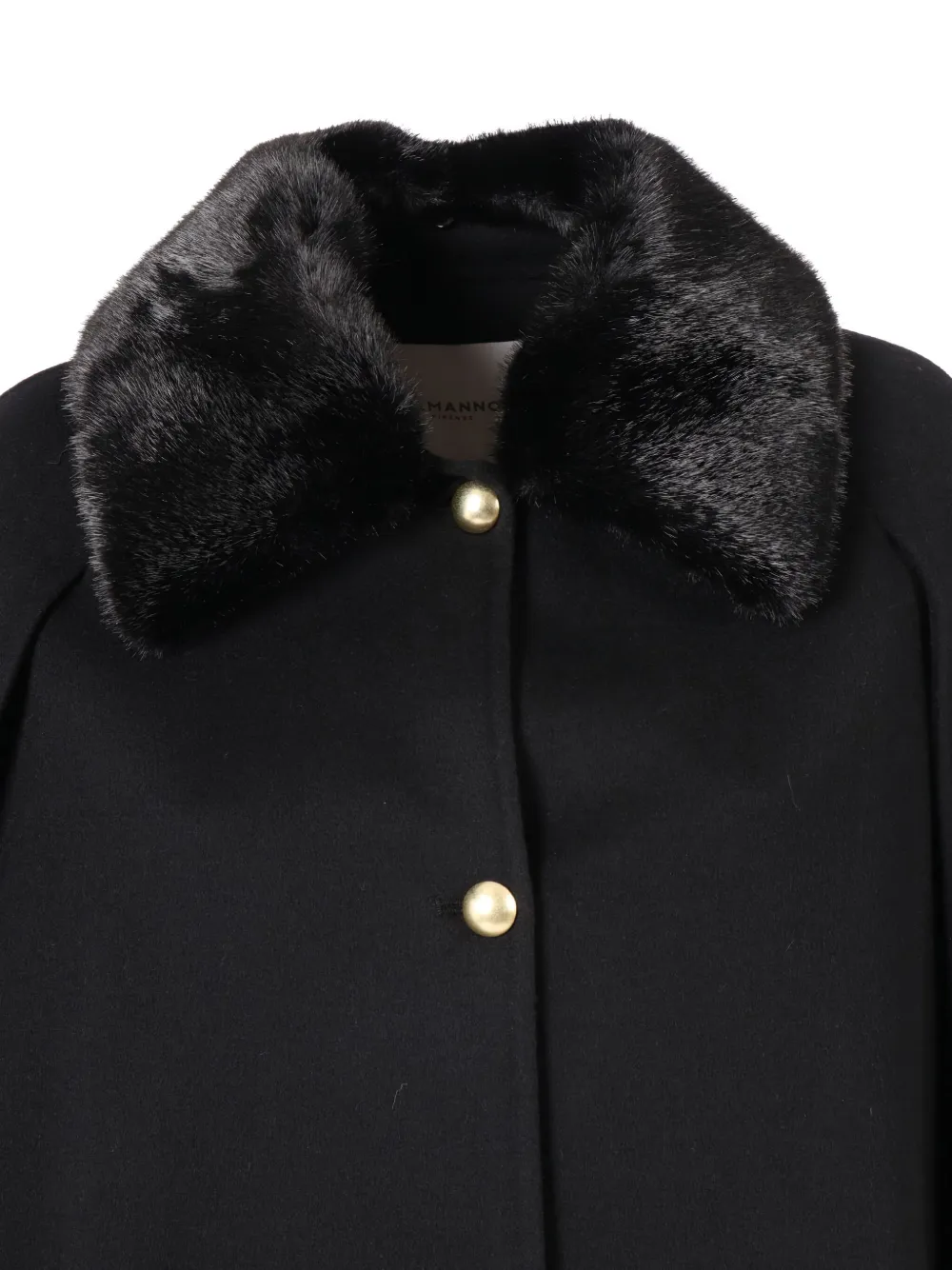 Ermanno Scervino Button-up Cape In Black