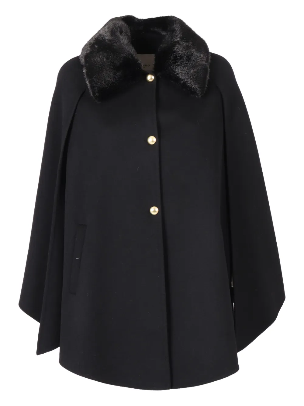 Ermanno Scervino Button-up Cape In Black