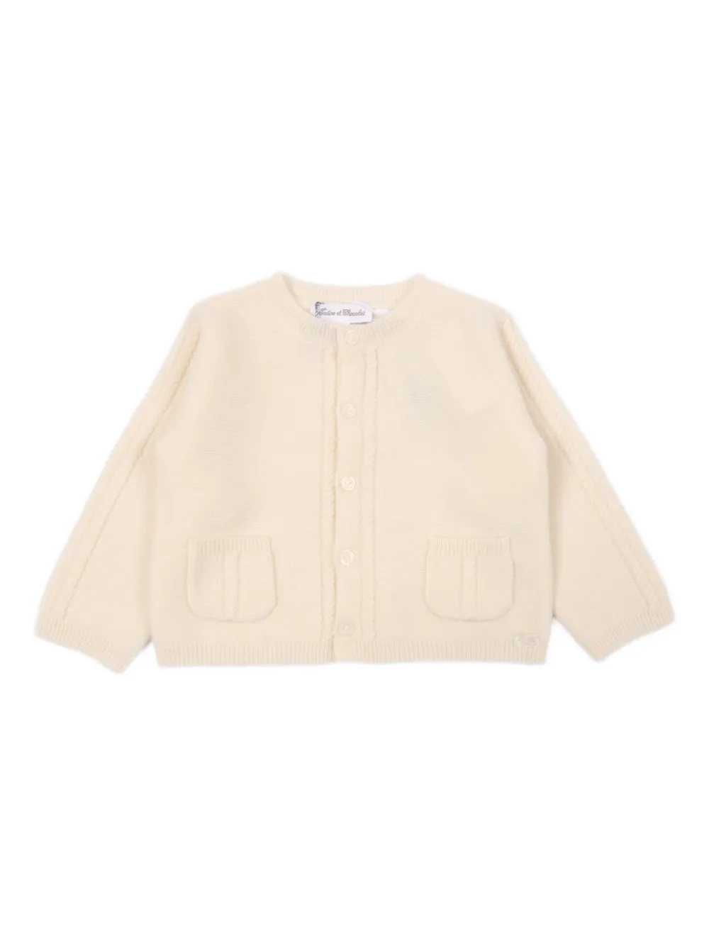 Tartine Et Chocolat cardigan en maille torsadée | tons neutres | Image 1