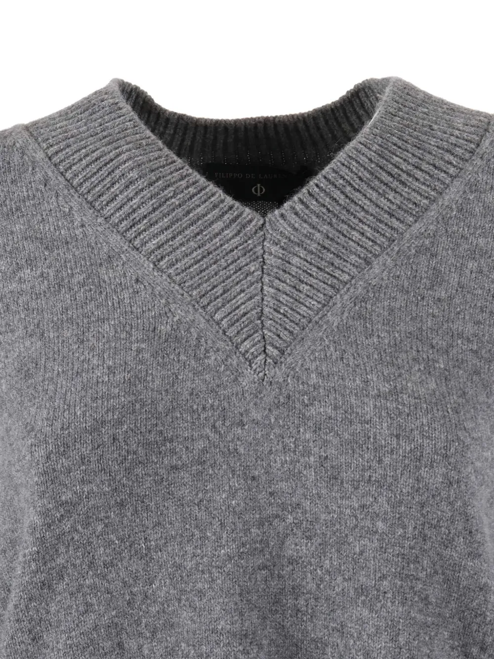Filippo De Laurentiis V-neck Sweater In Gray