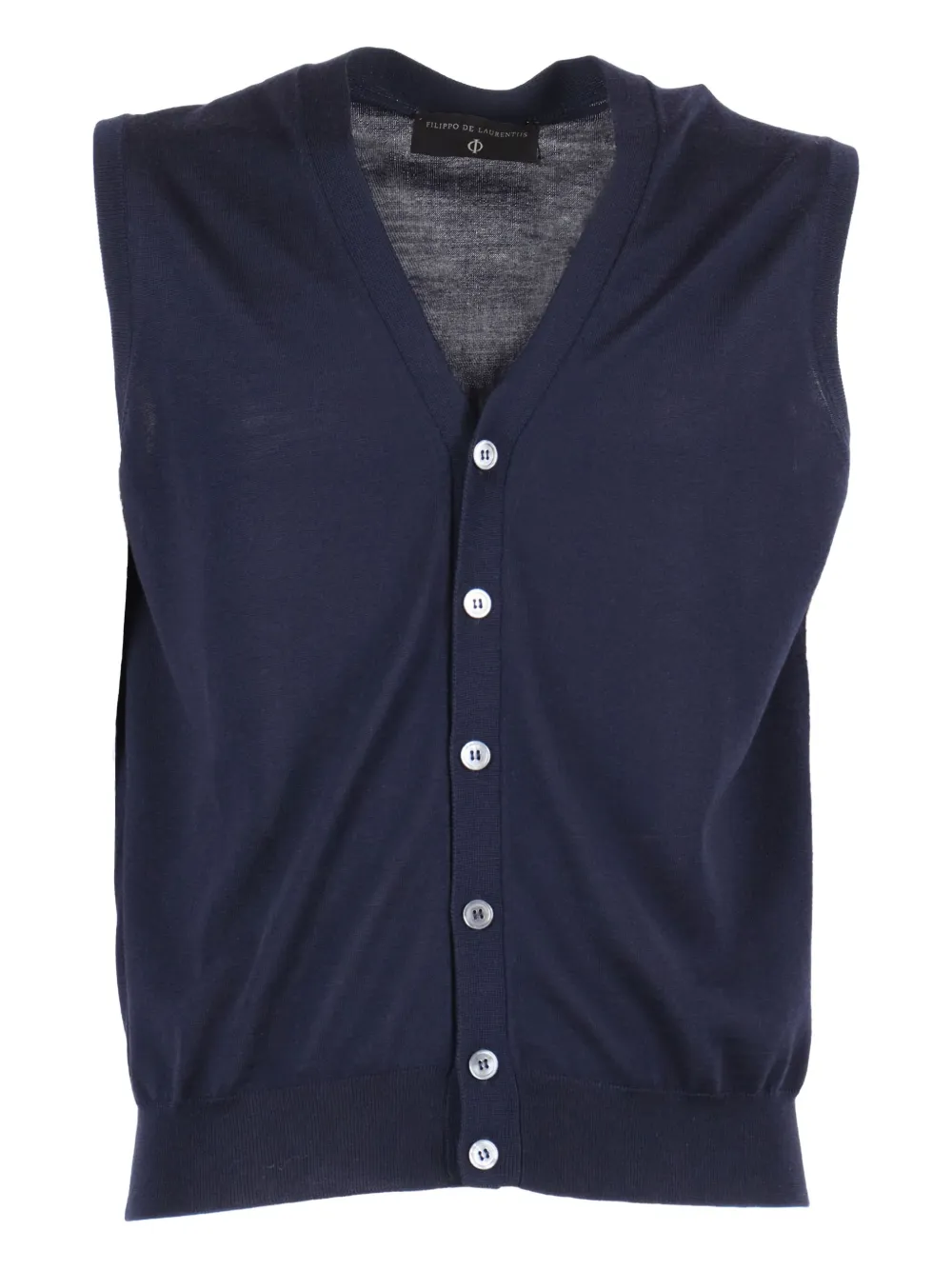 Filippo De Laurentiis buttoned vest | bleu | Image 1