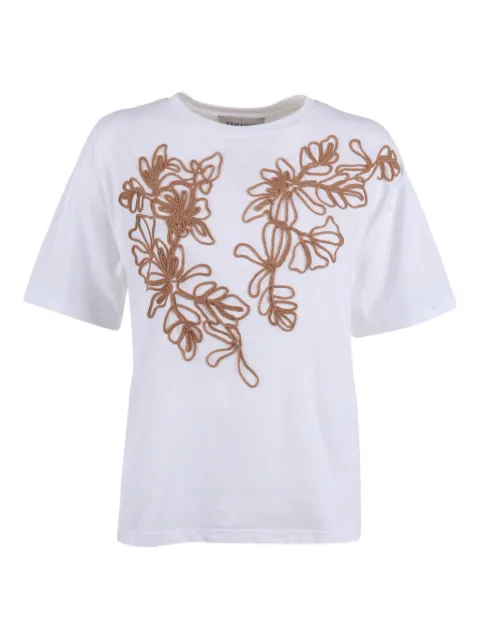Ermanno Scervino floral-embroidery cotton T-Shirt