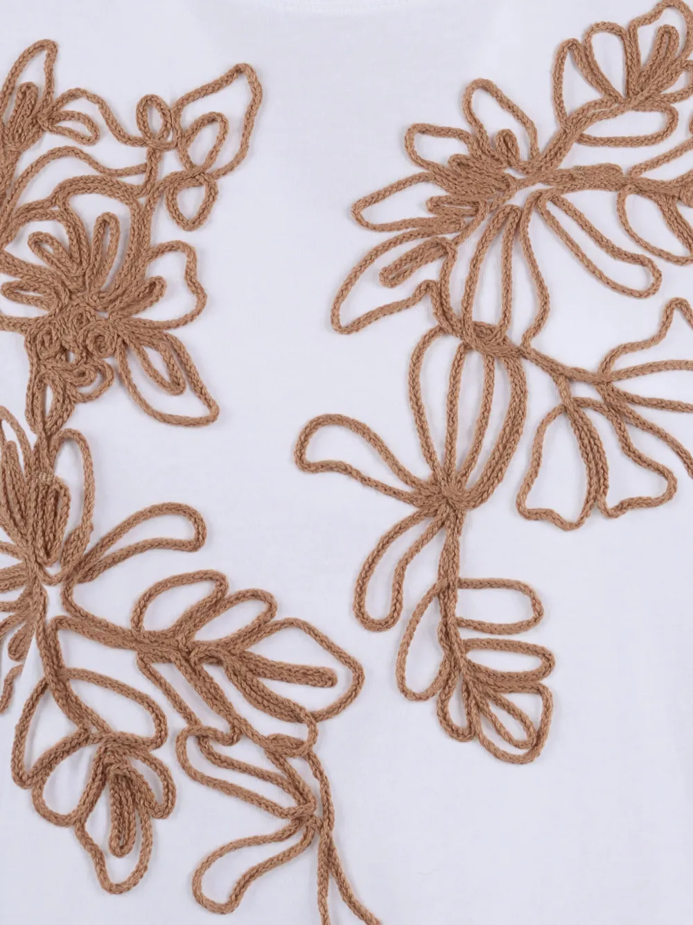 Ermanno Scervino Katoenen T-shirt met geborduurde bloemen Wit