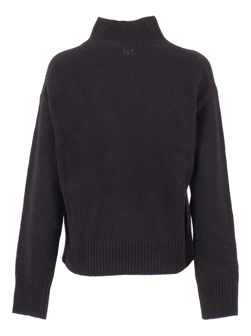 Ermanno Scervino Embroidered High-neck Sweater In Brown